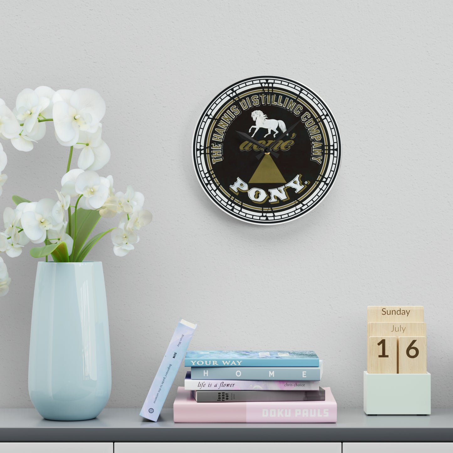 Pony Beer Vintage Wall Clock, authentic Pony Logo, Numerical numbers, Precision Time, Perfect Man Cave, Game Room or Garage Gift. Two Sizes