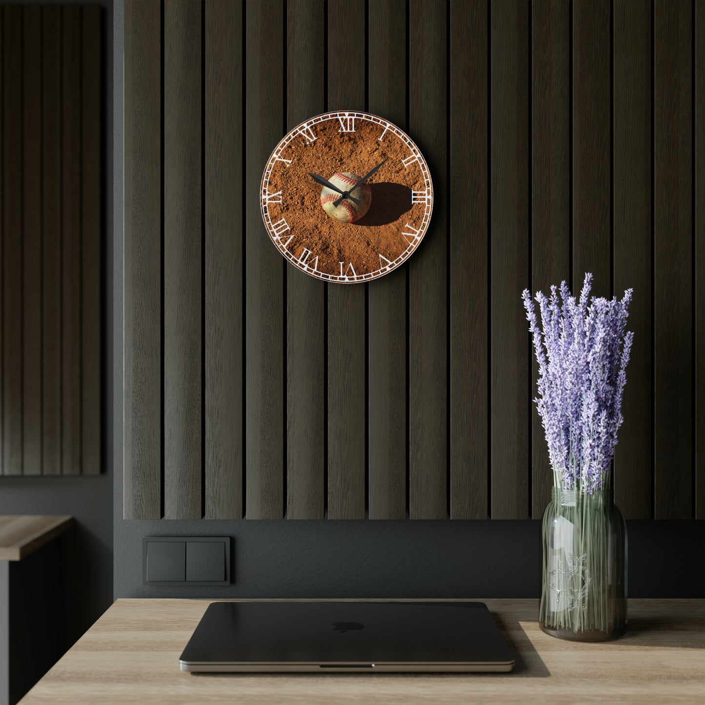 Time for the Diamond: Baseball-Inspired Clock with Sporty Art, Baseball Design, Timekeeping for Baseball Fans, and Athlete's Essential