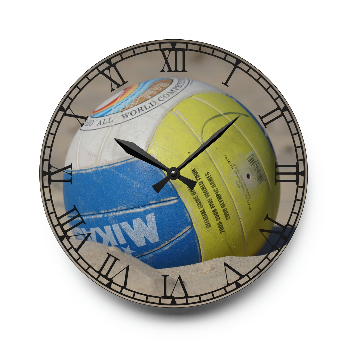 Spike Time: Volleyball-Inspired Clock with Sporty Art, Volleyball Design, Timekeeping for Volleyball Fans, and Athlete's Essential