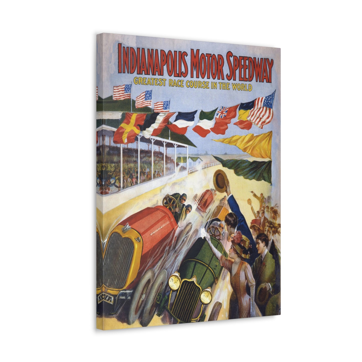 Vintage Indianapolis Motor Speedway Canvas Print - Classic Racing Poster - Historical Motorsport Art - Available in Multiple Size