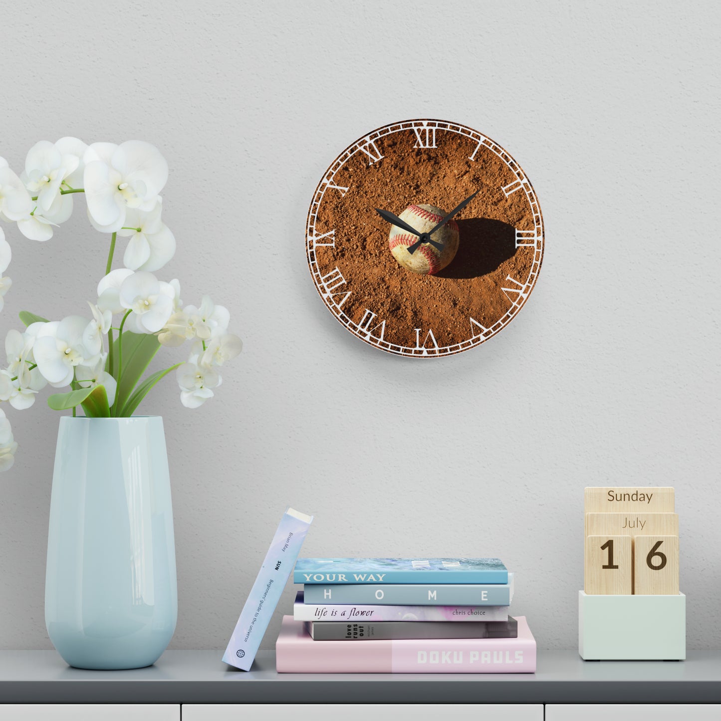 Time for the Diamond: Baseball-Inspired Clock with Sporty Art, Baseball Design, Timekeeping for Baseball Fans, and Athlete's Essential