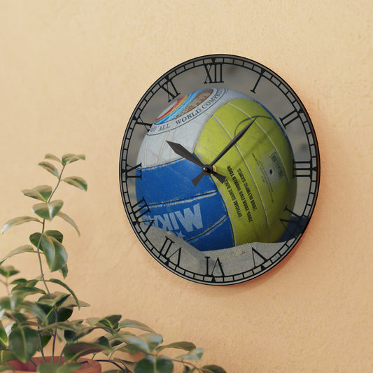 Spike Time: Volleyball-Inspired Clock with Sporty Art, Volleyball Design, Timekeeping for Volleyball Fans, and Athlete's Essential