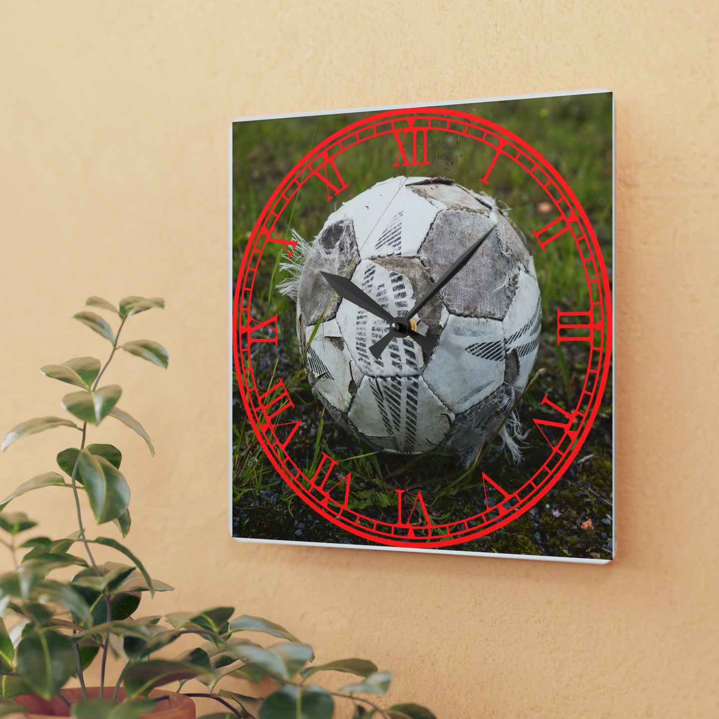 Soccer Time: Soccer Ball-Inspired Clock with Football Design, Sporting Art, Timekeeping for Soccer Enthusiasts, and Athlete's Essential