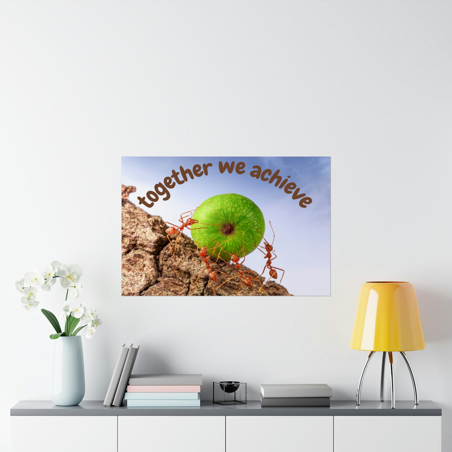 Human Resources HR Motivational Poster | Together We Achieve | Boost Productivity | Positive Workplace Culture | Matt Finish