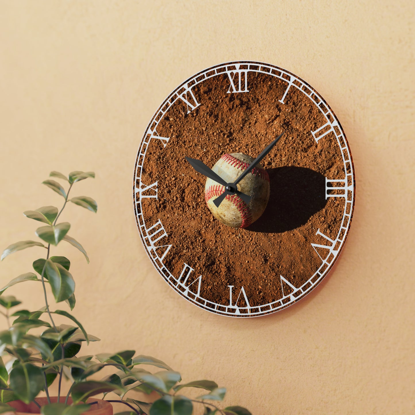 Time for the Diamond: Baseball-Inspired Clock with Sporty Art, Baseball Design, Timekeeping for Baseball Fans, and Athlete's Essential