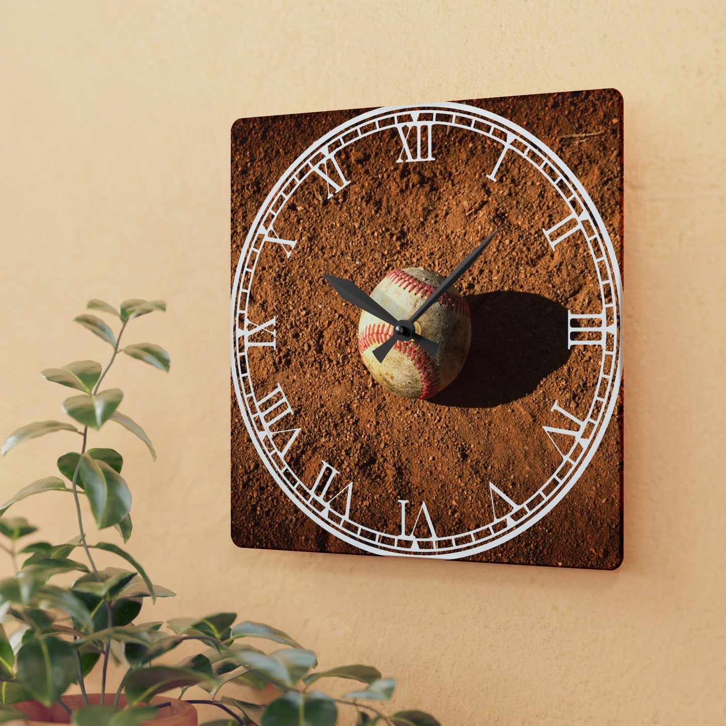 Time for the Diamond: Baseball-Inspired Clock with Sporty Art, Baseball Design, Timekeeping for Baseball Fans, and Athlete's Essential