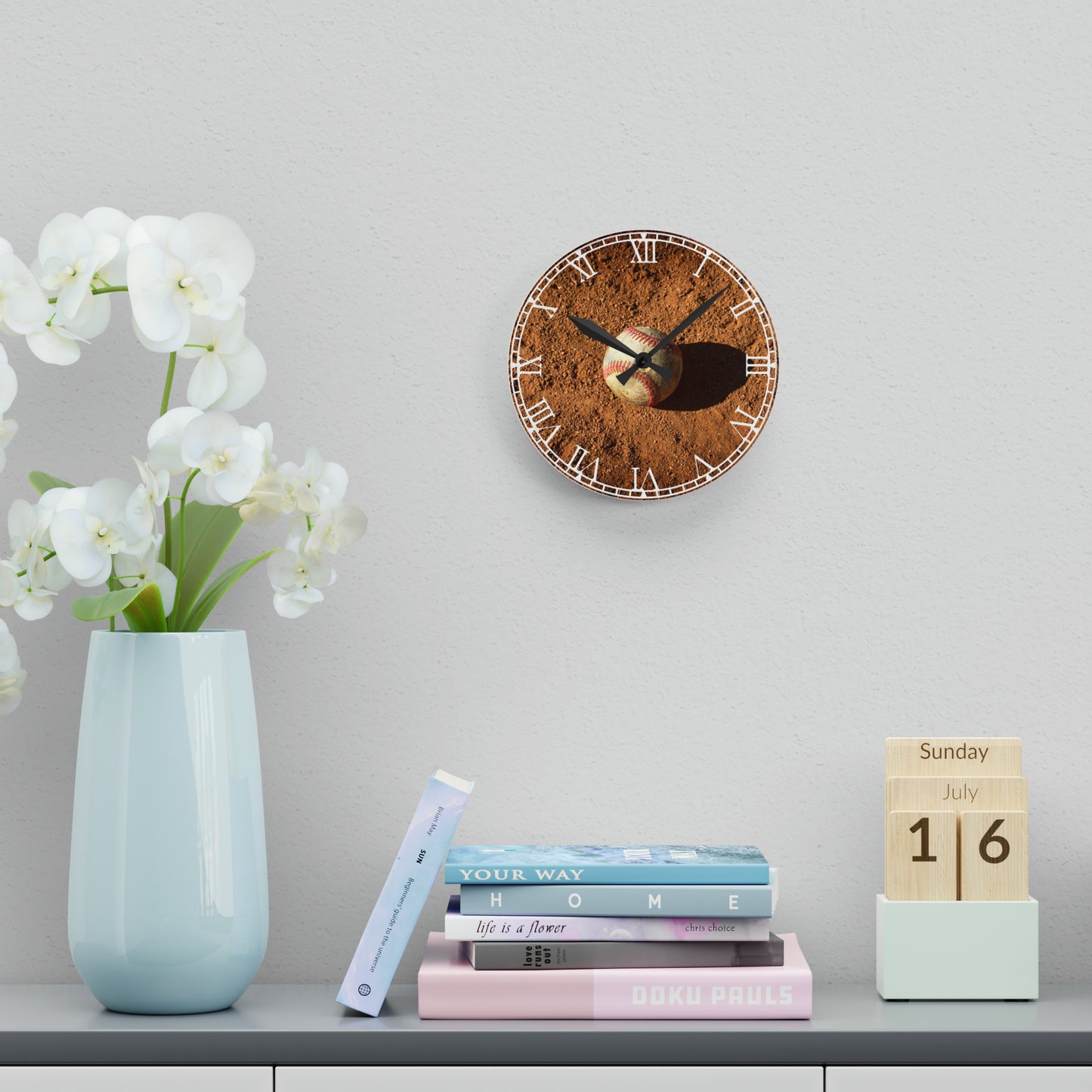 Time for the Diamond: Baseball-Inspired Clock with Sporty Art, Baseball Design, Timekeeping for Baseball Fans, and Athlete's Essential