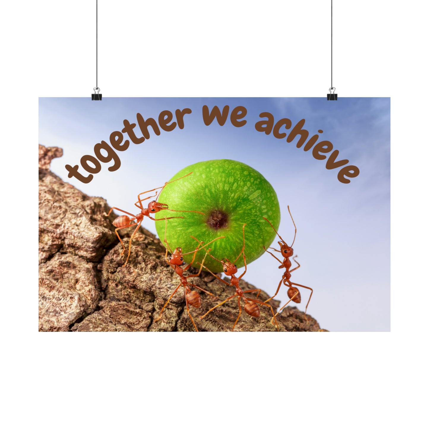 Human Resources HR Motivational Poster | Together We Achieve | Boost Productivity | Positive Workplace Culture | Matt Finish