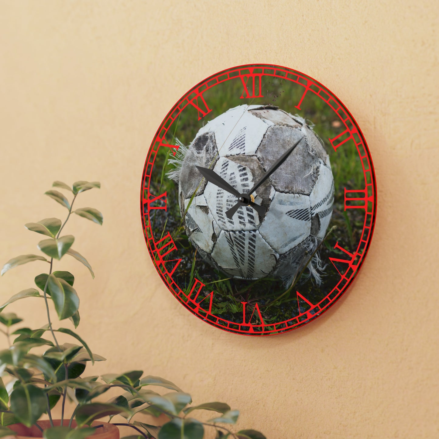 Soccer Time: Soccer Ball-Inspired Clock with Football Design, Sporting Art, Timekeeping for Soccer Enthusiasts, and Athlete's Essential