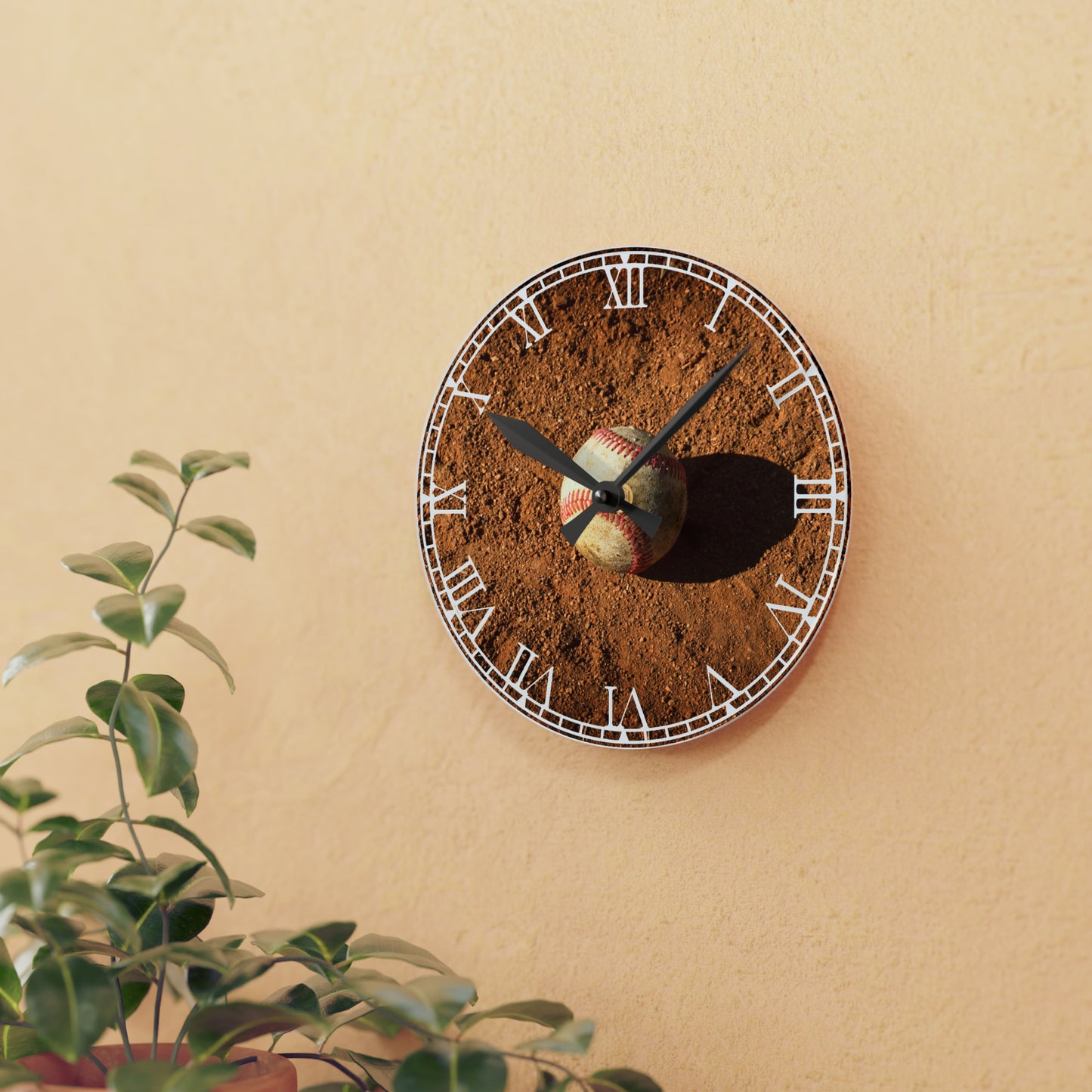 Time for the Diamond: Baseball-Inspired Clock with Sporty Art, Baseball Design, Timekeeping for Baseball Fans, and Athlete's Essential