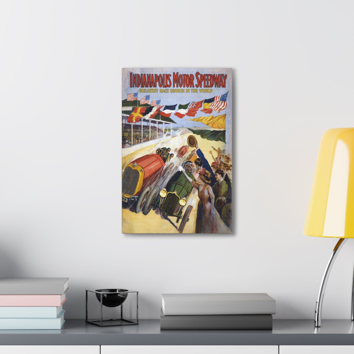 Vintage Indianapolis Motor Speedway Canvas Print - Classic Racing Poster - Historical Motorsport Art - Available in Multiple Size