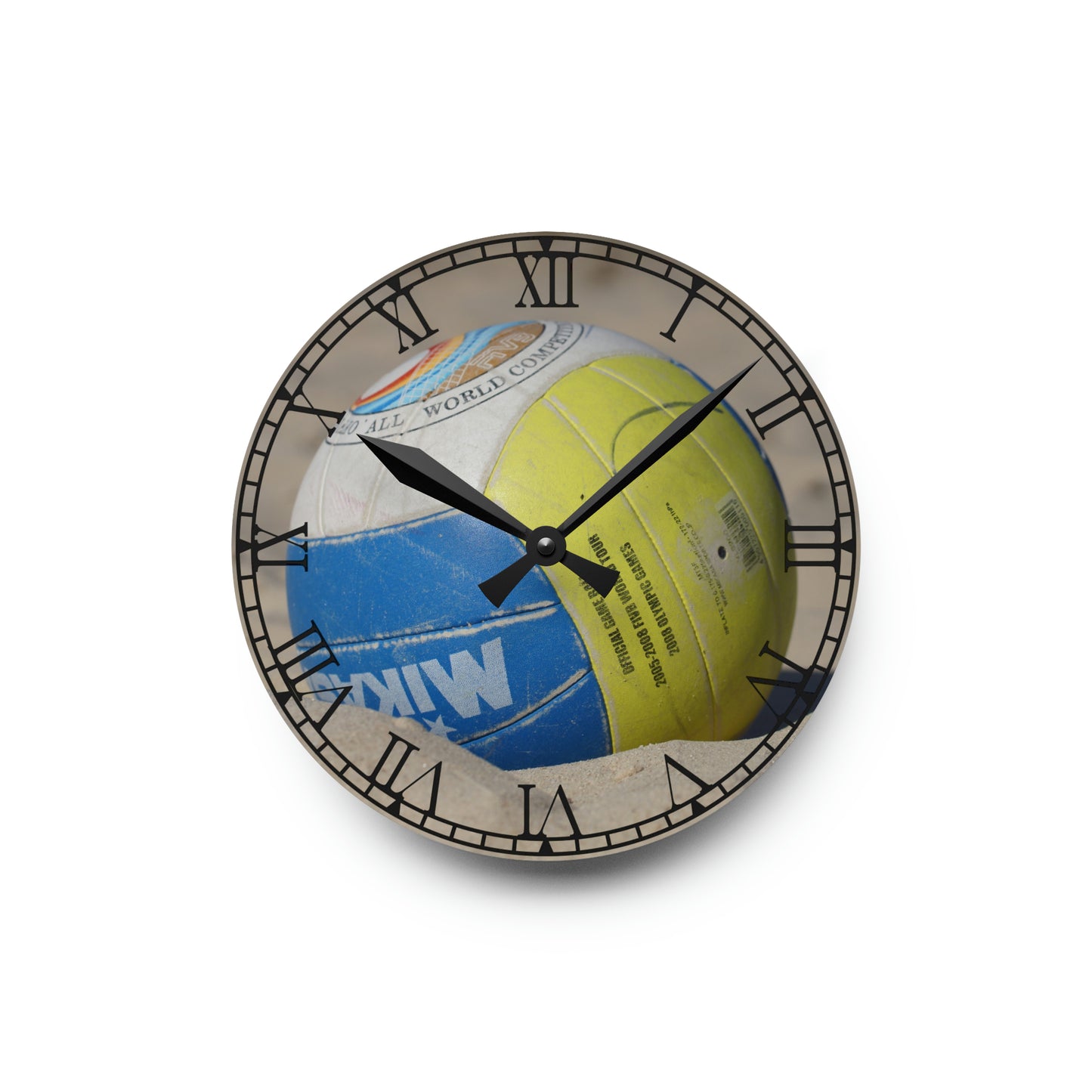 Spike Time: Volleyball-Inspired Clock with Sporty Art, Volleyball Design, Timekeeping for Volleyball Fans, and Athlete's Essential