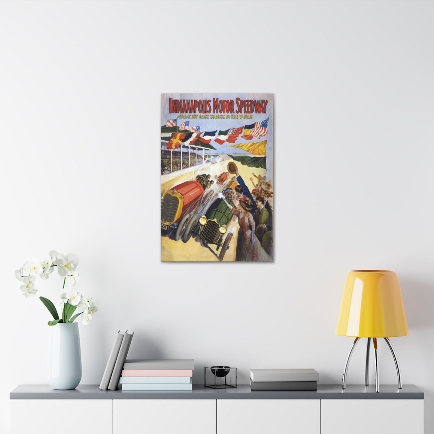 Vintage Indianapolis Motor Speedway Canvas Print - Classic Racing Poster - Historical Motorsport Art - Available in Multiple Size