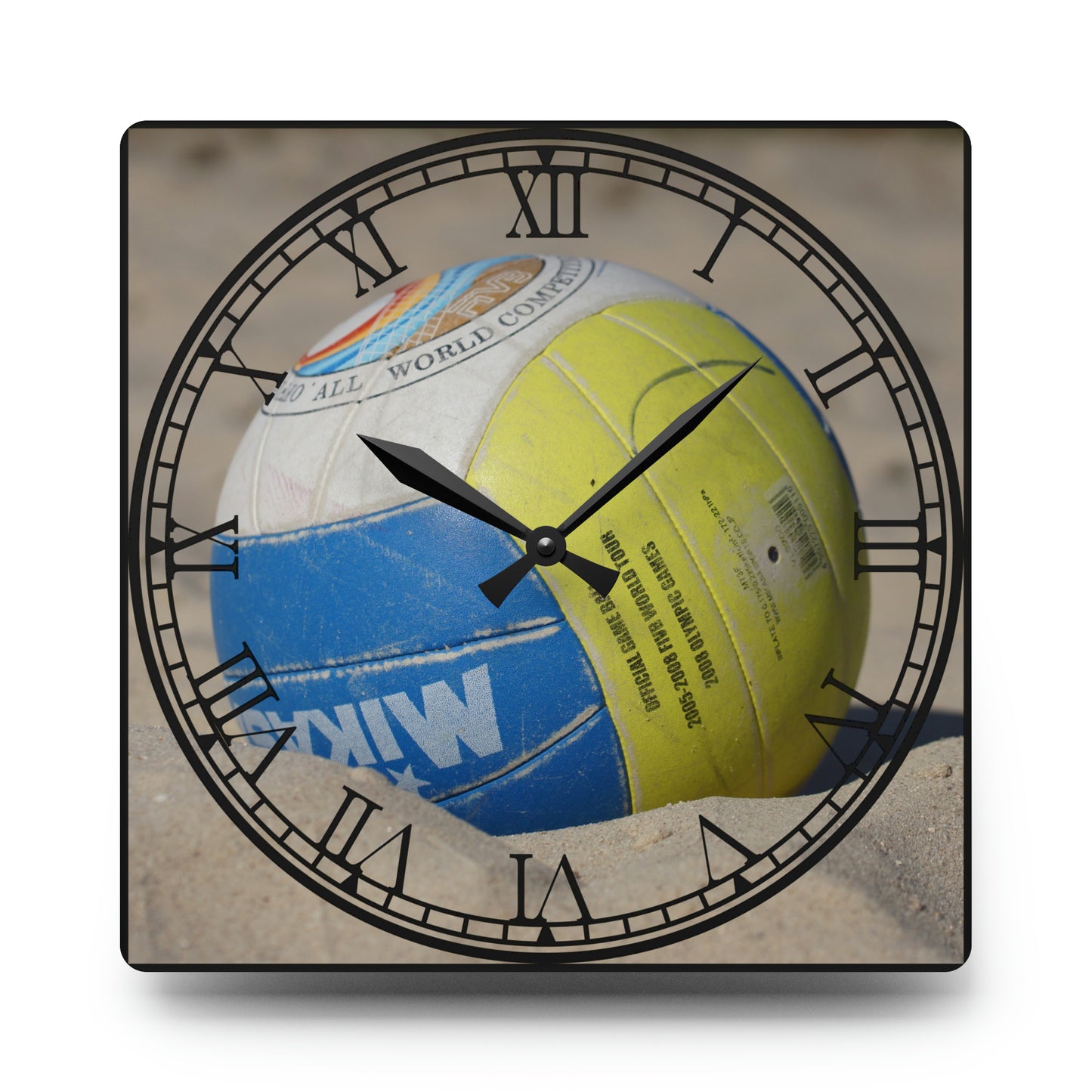 Spike Time: Volleyball-Inspired Clock with Sporty Art, Volleyball Design, Timekeeping for Volleyball Fans, and Athlete's Essential