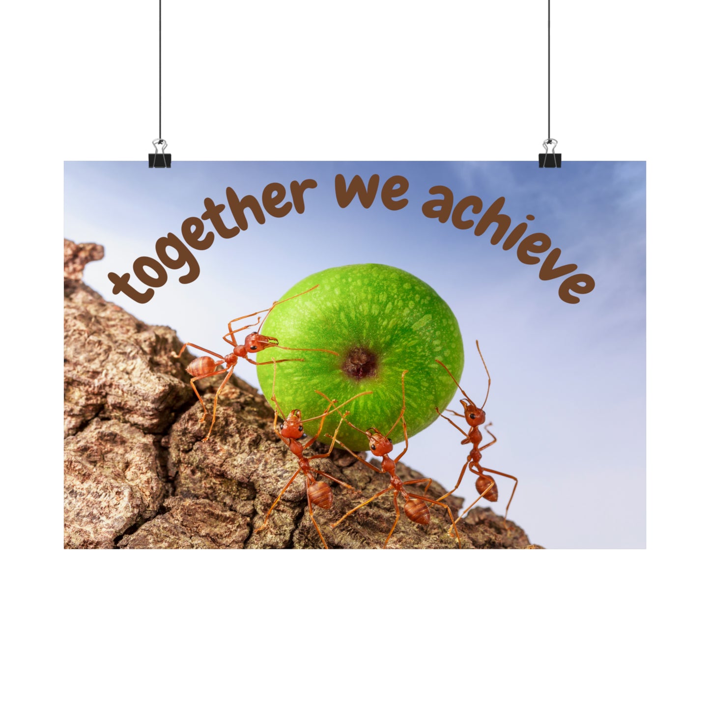 Human Resources HR Motivational Poster | Together We Achieve | Boost Productivity | Positive Workplace Culture | Matt Finish