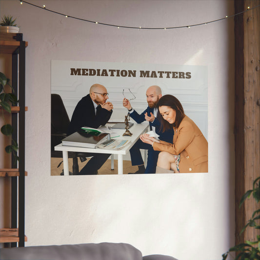 Human Resources HR Motivational Poster | Mediation Matters | Boost Productivity | Positive Workplace Culture | Matt Finish