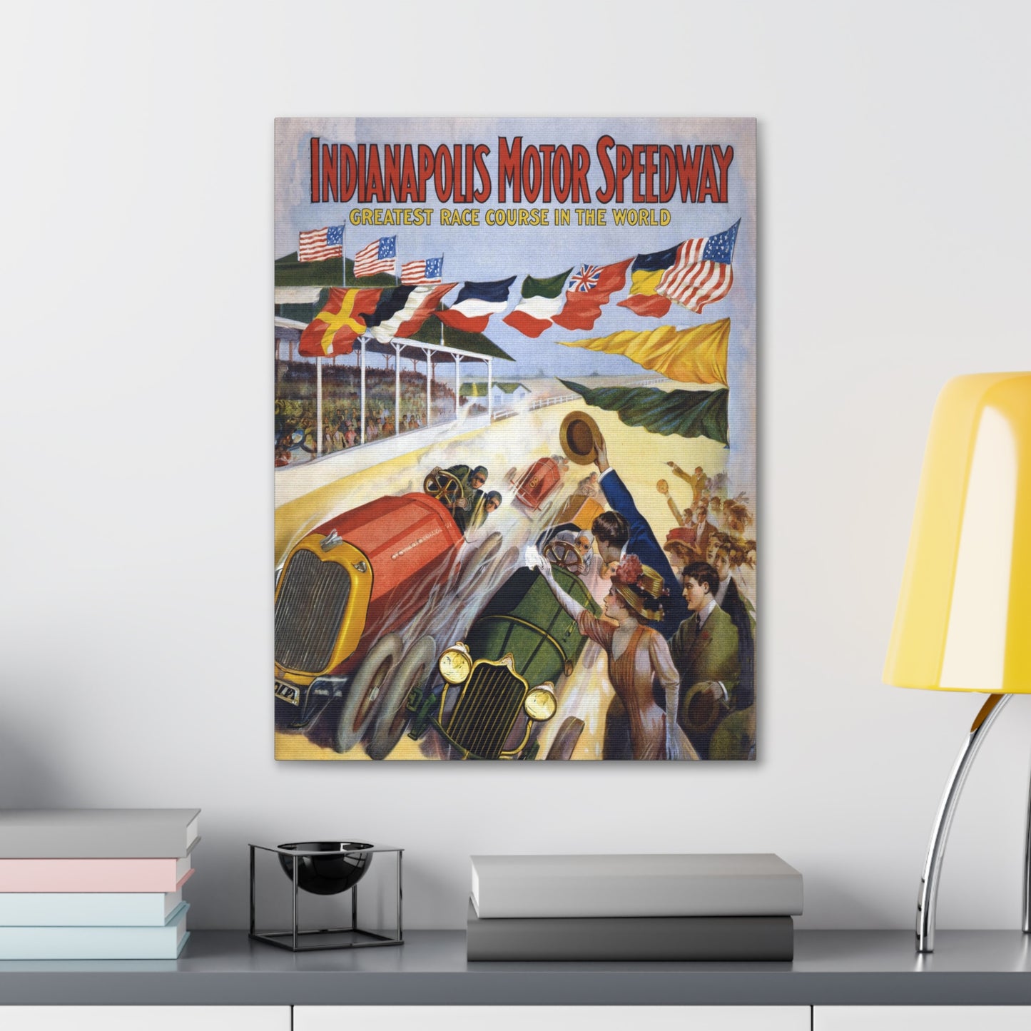 Vintage Indianapolis Motor Speedway Canvas Print - Classic Racing Poster - Historical Motorsport Art - Available in Multiple Size