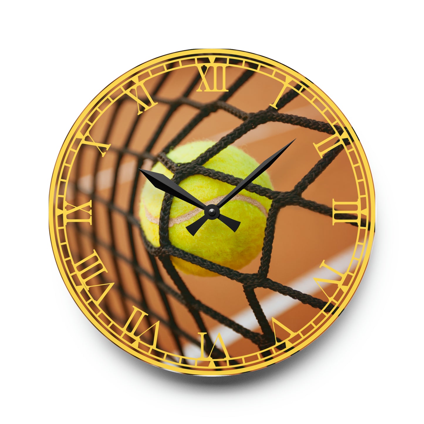 Game, Set, Time: Tennis Ball-Inspired Clock with Sporty Art, Tennis Design, Timekeeping for Tennis Enthusiasts, and Player's Essential.