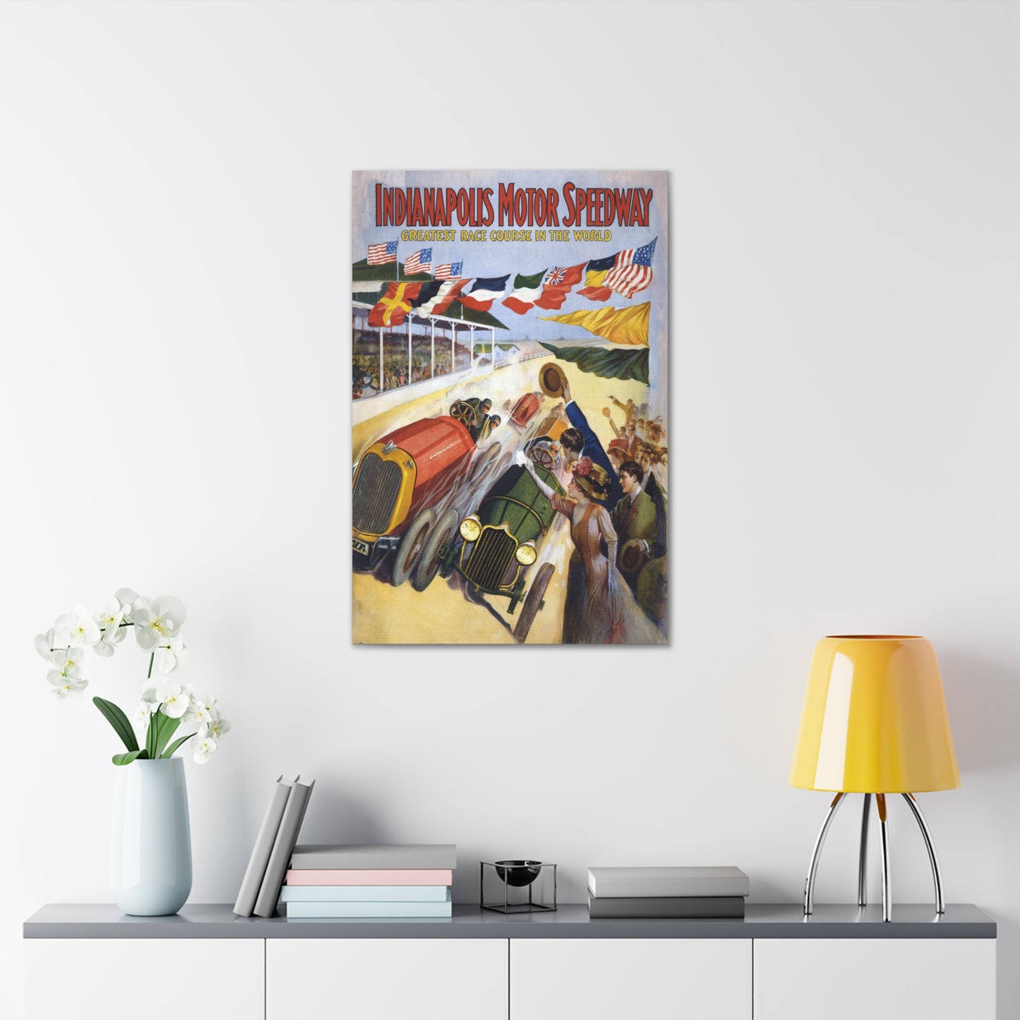 Vintage Indianapolis Motor Speedway Canvas Print - Classic Racing Poster - Historical Motorsport Art - Available in Multiple Size