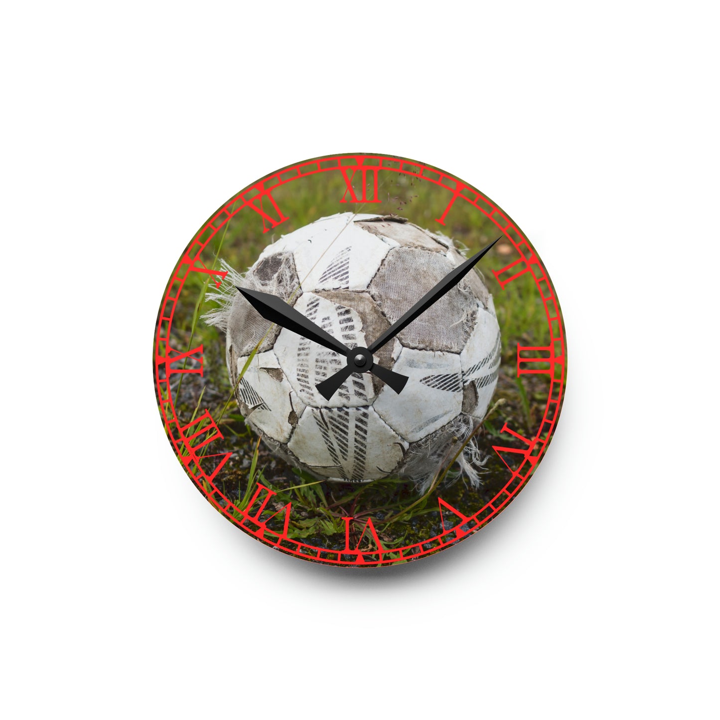 Soccer Time: Soccer Ball-Inspired Clock with Football Design, Sporting Art, Timekeeping for Soccer Enthusiasts, and Athlete's Essential