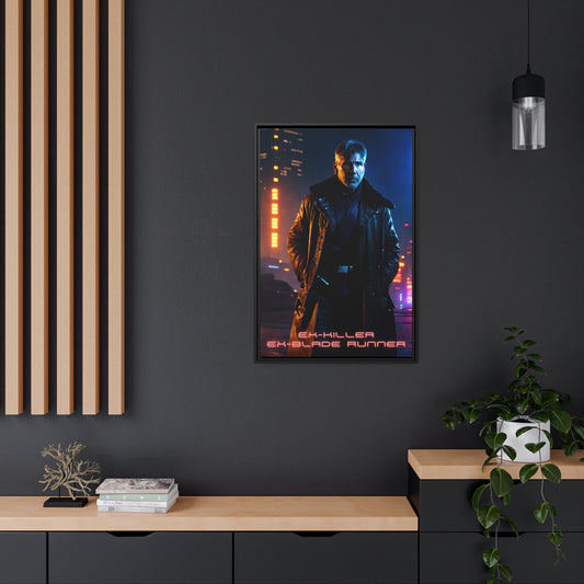 Eternal Vigilance Inspired by the Blade Runner on Matte Canvas with a Black Frame