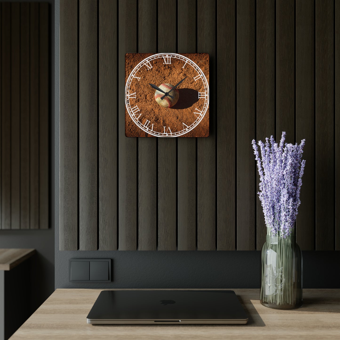 Time for the Diamond: Baseball-Inspired Clock with Sporty Art, Baseball Design, Timekeeping for Baseball Fans, and Athlete's Essential