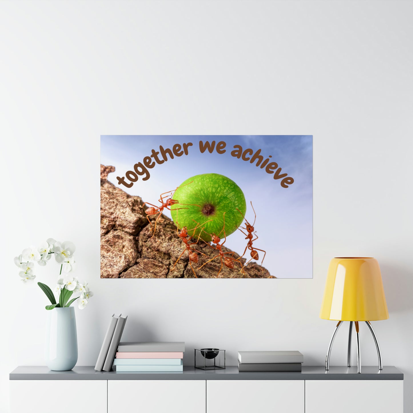 Human Resources HR Motivational Poster | Together We Achieve | Boost Productivity | Positive Workplace Culture | Matt Finish