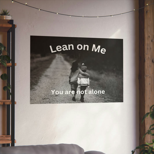 Human Resources HR Motivational Poster | Lean on Me | Boost Productivity | Positive Workplace Culture | Matt Finish