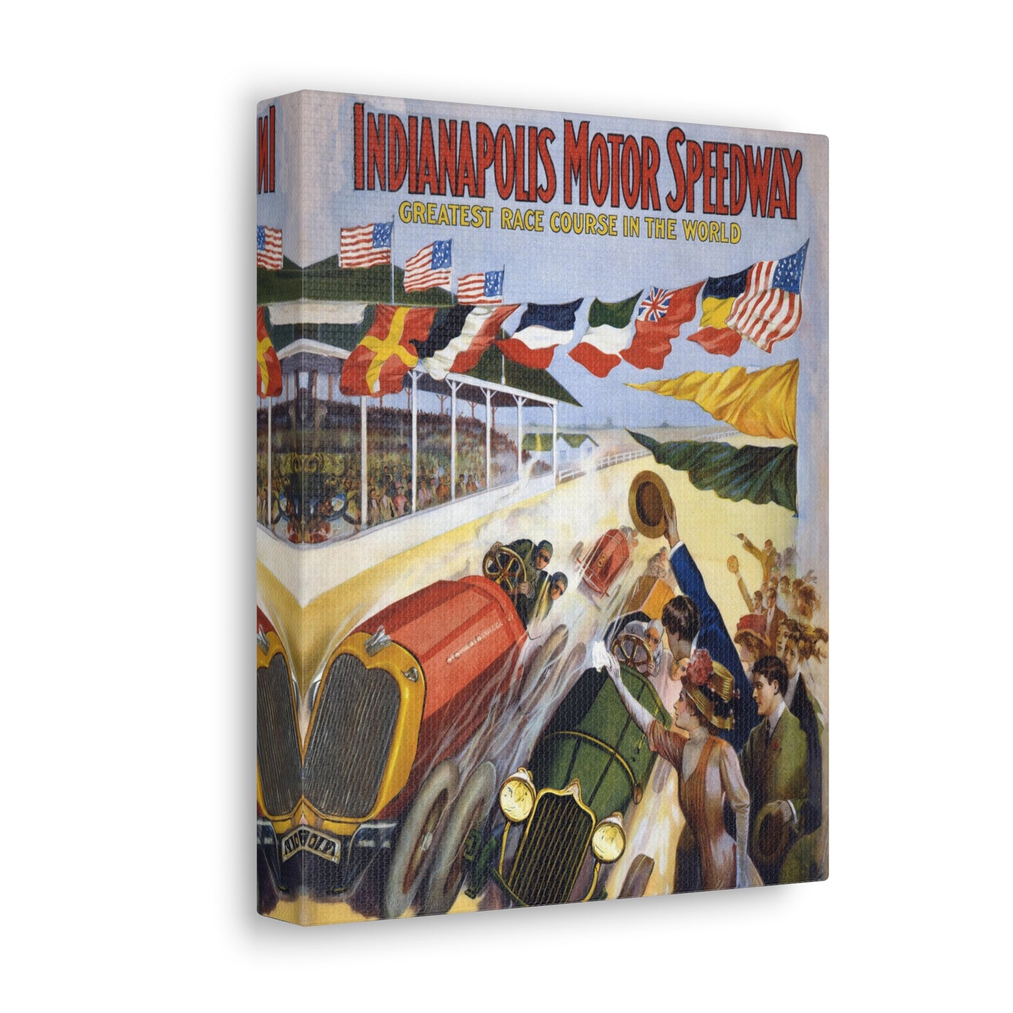 Vintage Indianapolis Motor Speedway Canvas Print - Classic Racing Poster - Historical Motorsport Art - Available in Multiple Size