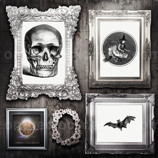 Halloween Art Bundle  | 25 Digital Download Prints | Vintage Gallery Wall |Halloween Decor | Spooky Art | Halloween Decoration | NOT A PHYSICAL PRODUCT