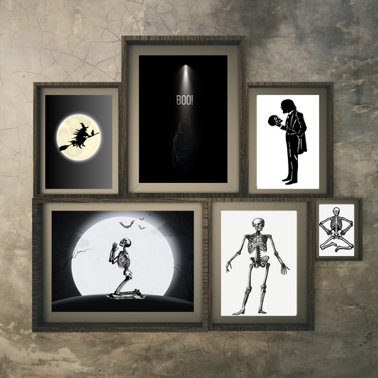 Halloween Art Bundle  | 25 Digital Download Prints | Vintage Gallery Wall |Halloween Decor | Spooky Art | Halloween Decoration |