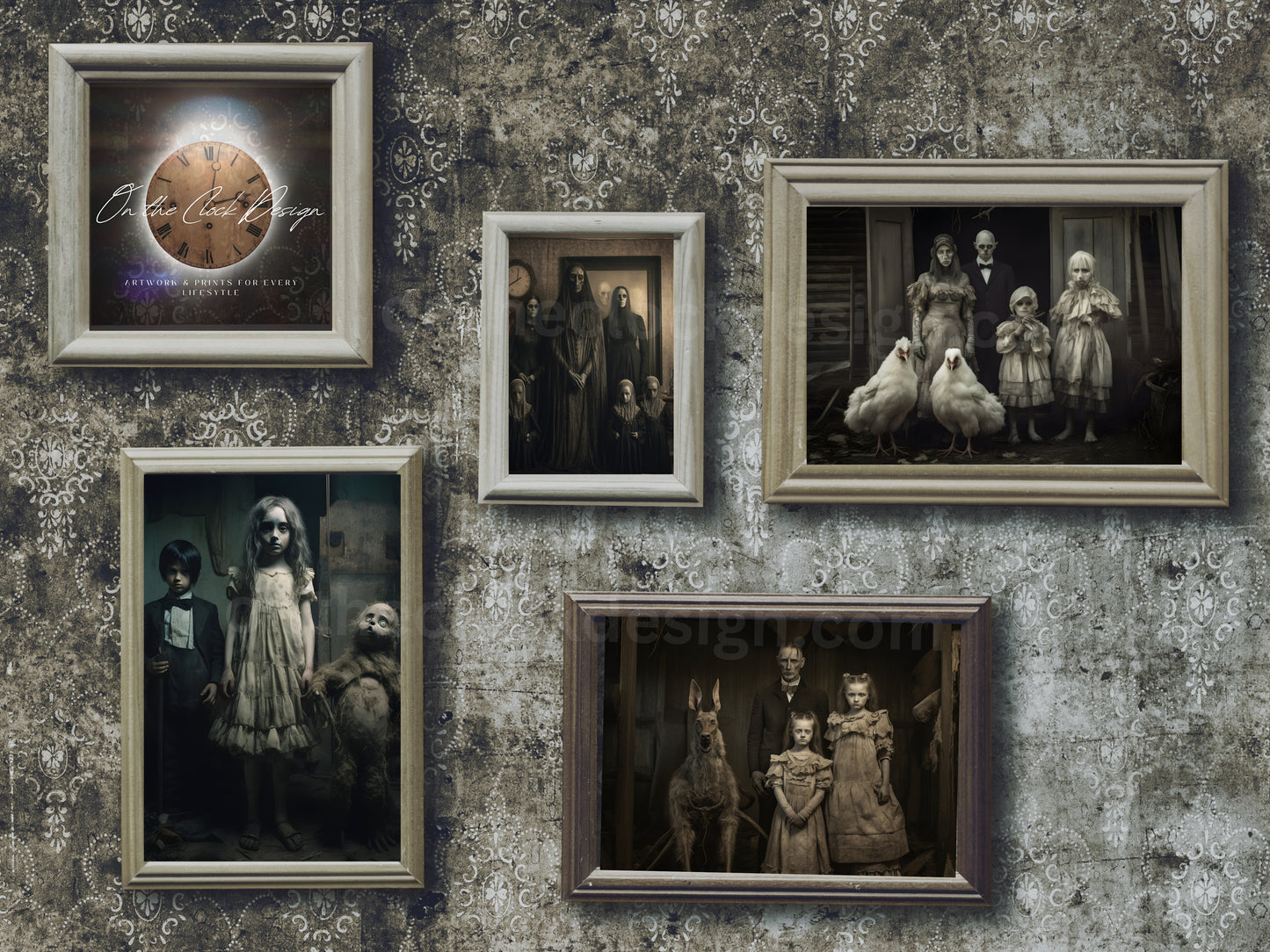 Creepy Halloween Family Portraits: 10 Ghostly, PRINTABLE Scary Portrait Images - Instant Digital Download Product, NOT A PHYSICAL PRODUCT